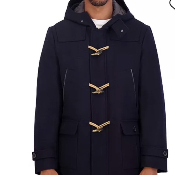 Nautica Men's Dark Blue Trench Coat - Picture 1 of 8